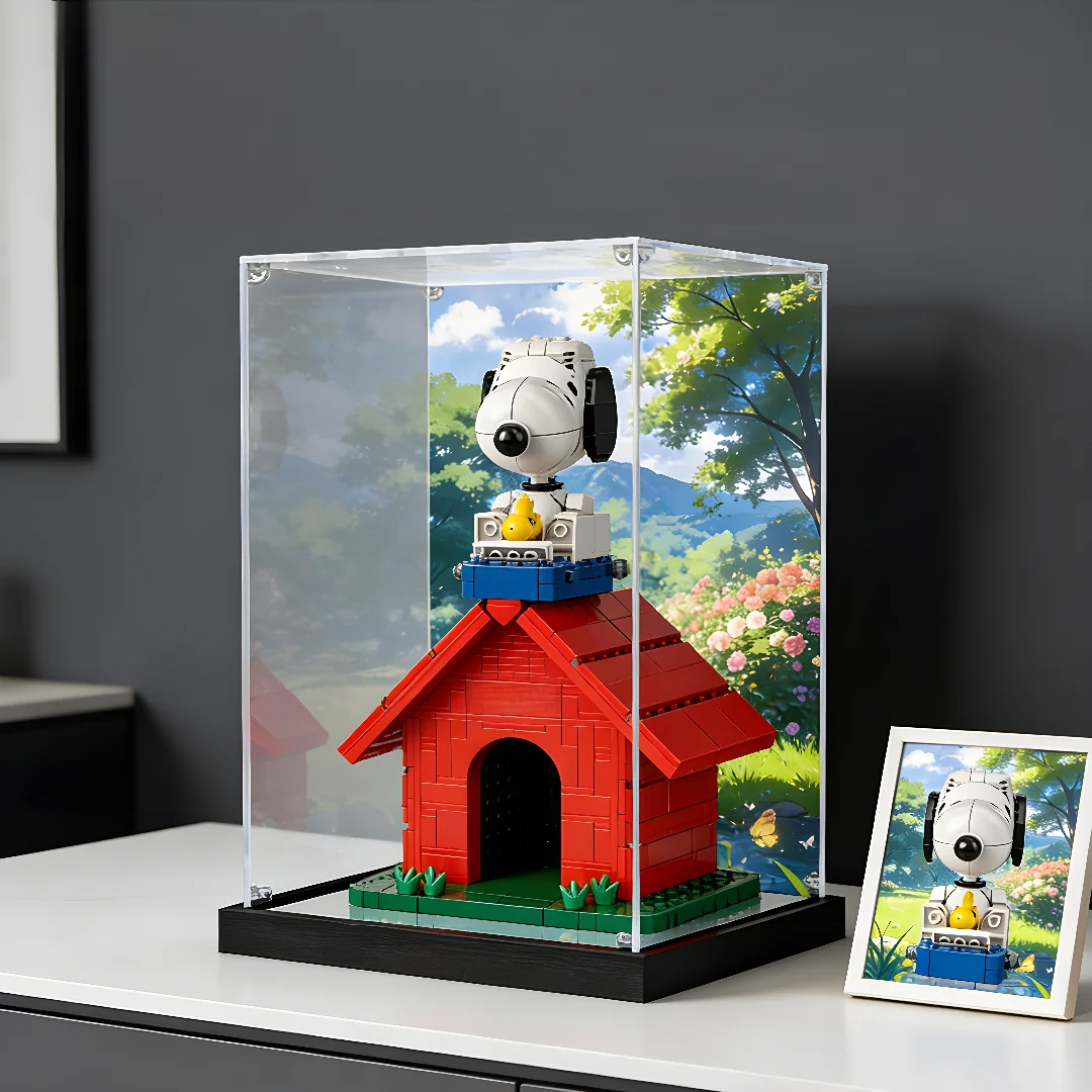 3MM thick transparent acrylic display box, suitable for the lego 21368 storage and dust-proof box(Excluding Lego sets)