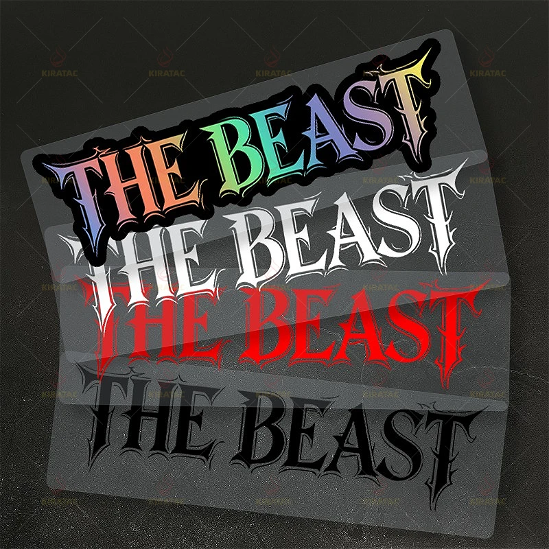

1Pc "THE BEAST" Laser Motorcycle Sticker, Waterproof Scratch-Resistant Vinyl Decal for Motorbike, Car, Scooter, Helmet & Fairing