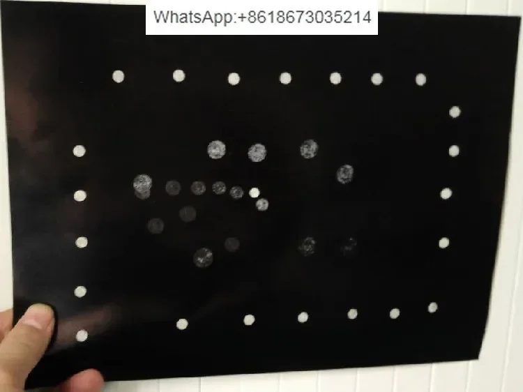 Fiber marking machine Dimming Box galvanometer calibration debugging  test light spot black photo paper sample debugging