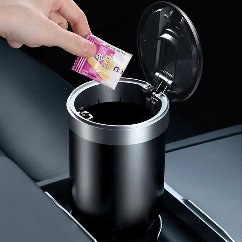 

Car Trash Can With Lid Leak Proof Trash Bin Car Interior Accessories Automotive Garbage Container Bin For Vehicle Home Tabletop