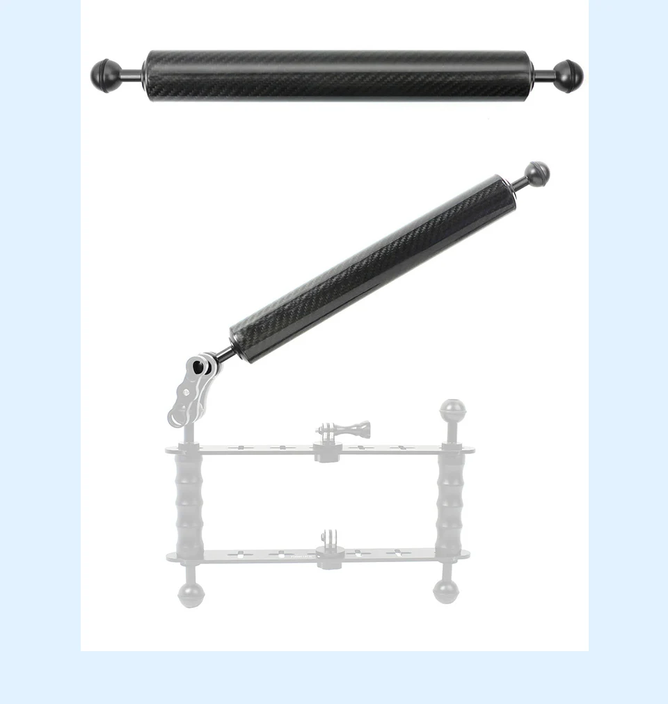 Unterwasser tauch verlängerung Tray Arm Float Auftrieb Wasser arm Dual 1 "Ball Slr Kamera für Gopro für Osmo Action Durchmesser 40mm – Detail 11
