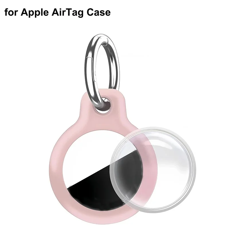 For Apple AirTag Soft Holder Keyring Strap Protective Shell Soft TPU Keychain Cover For Tracker Keychain Cover Luggage Key Cover