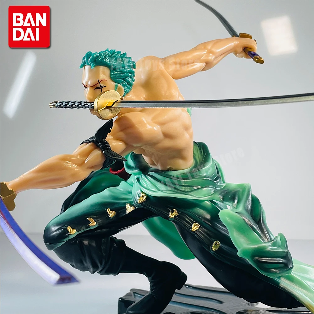 Hot One Piece 10cm Anime Figure GK Roronoa Zoro tre lame Sa-massimo Manga Anime Statue Action Figure Collection modello Kid Toy