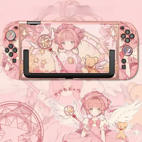 Anime Cardcaptor Sakura Protective Case for Nintendo Switch 2/OLED Cartoon Shockproof Game Console Accessories Birthday Gifts
