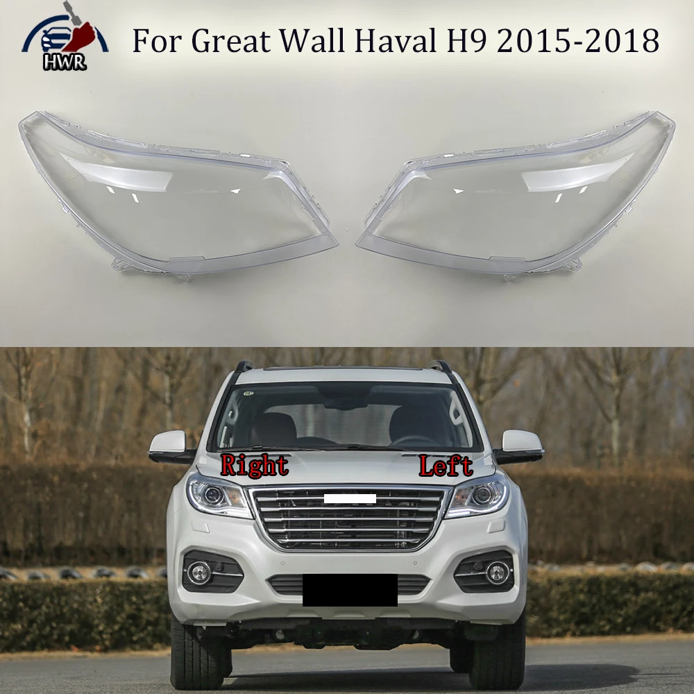 

Headlamp Transparent Lampshade Shell Masks Headlight Cover Lens Plexiglass For Great Wall Haval H9 2015 2016 2017 2018