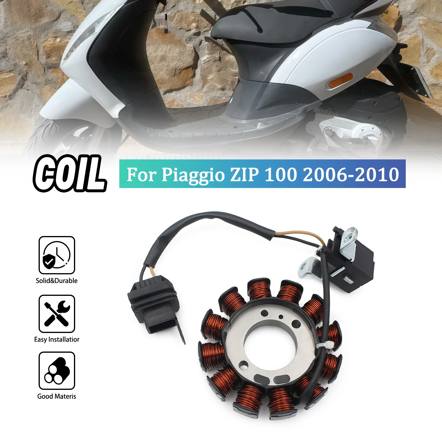 

Alternator Stator 969228 Magneto For PIAGGIO ZIP100 ZIP 100 4T