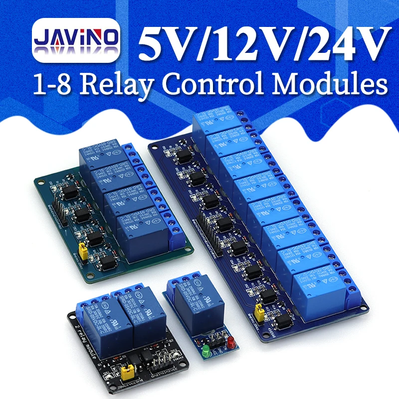 Low Level Trigger Relay Module,5/12/24V,1/2/4/6/8/16 Channels,With Optocoupler Relay Output,Home Intelligent Control Module