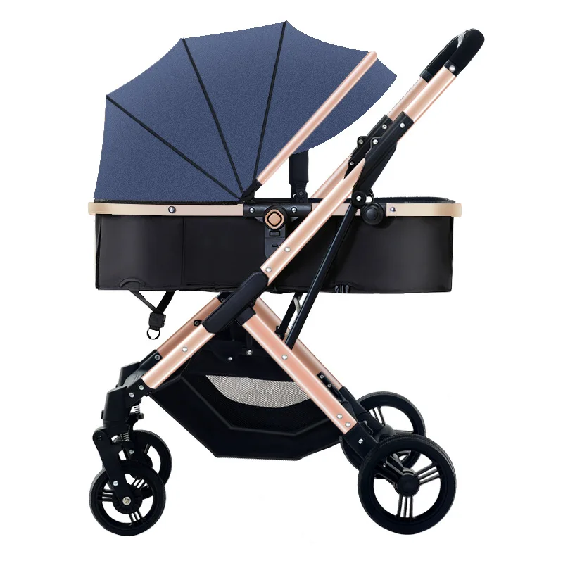 Kinderwagen Reizen Kinderwagen Vouwen Kinderwagen Luxe Aluminium Hoge Landschap Pasgeboren Winkelwagen Voor 0-3years Oude