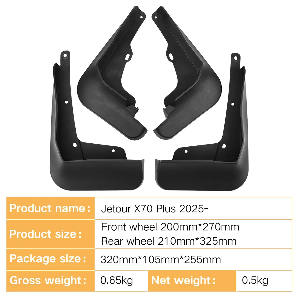 For JETOUR X70 PLUS 2025 Car mudguard decorative panel, tire mudguard, wheel hub mudguard Beautify car wheels auto parts