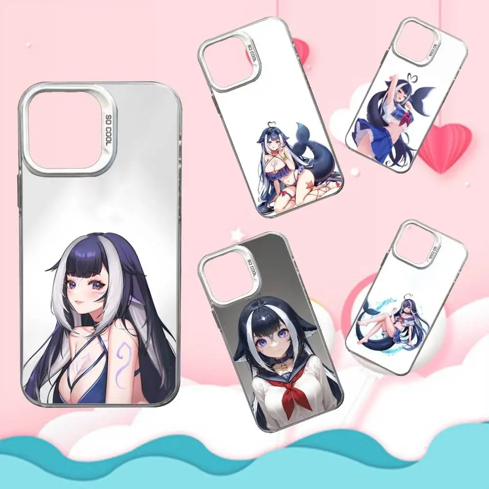 

S-Shylily Vshojo Vtuber Phone Case For iPhone 16,15,14,13,12,11,Mini,Pro,SE,MAX White Matte Shockproof Cover