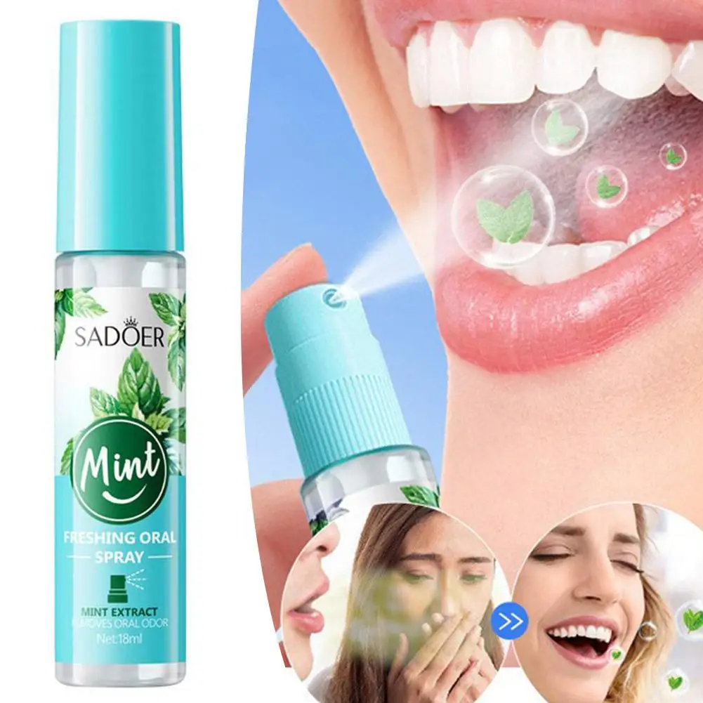 

1Pcs Breath Freshener Spray Lemon Peach Mint Flavor Eliminate Bad Breath Portable Breath Kissing Mouth Cleaning Spray