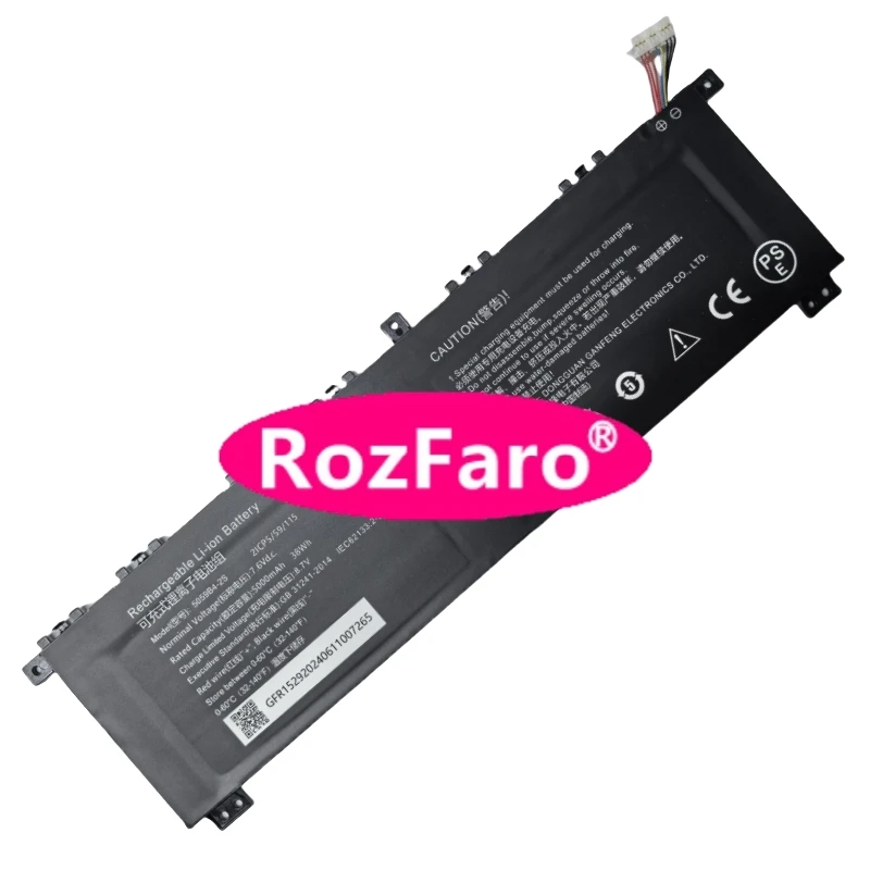 

RozFaro For Chuwi GemiBook XPro CWI574 14 5059B4-2S 7.6V 38Wh 5000mAh Laptop Battery For Chuwi Gemibook XPlus Cwi574 15 12th