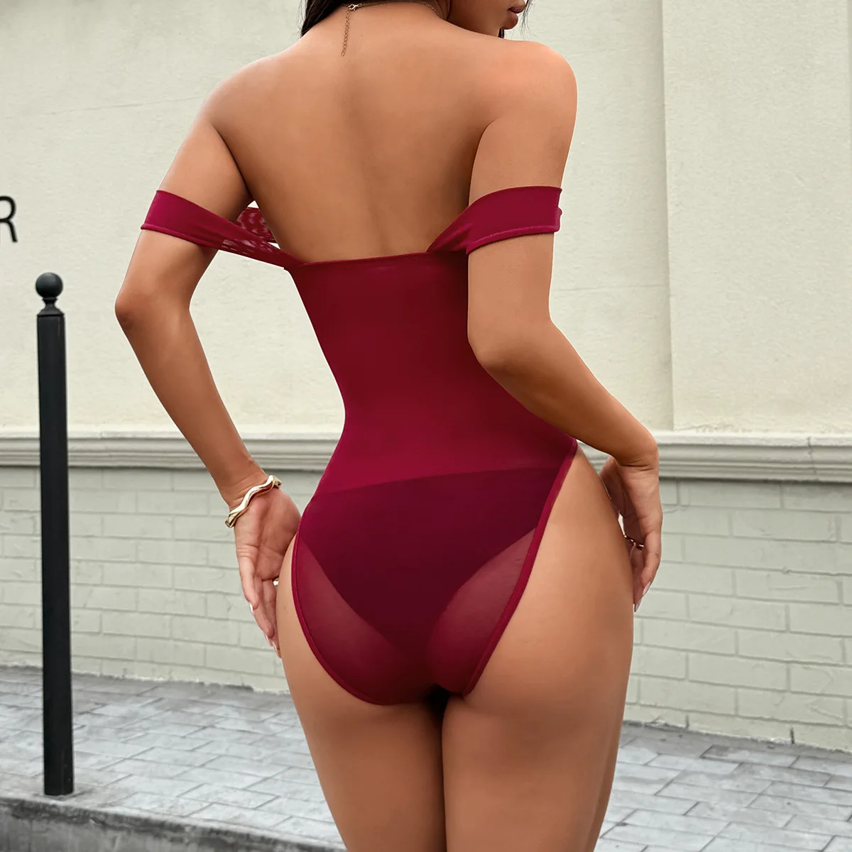 Vrouwen Mesh Halter Body Mouwloze Jumpsuit Slanke Shapewear Speelpakjes Ondergoed Sexy Lingerie Nachtoutfits Bodycon Overalls