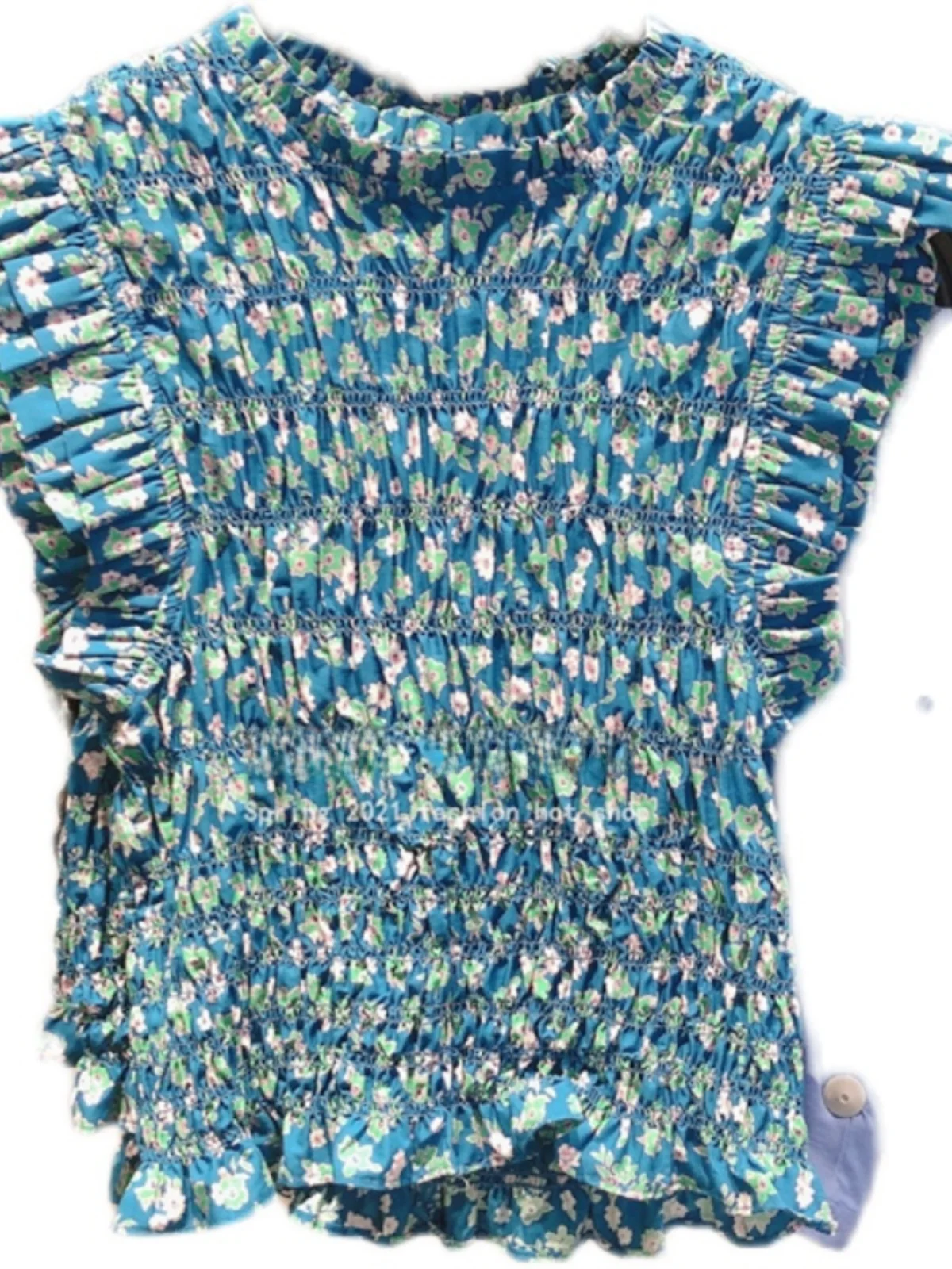 Fre Summer 2025 Mujer Textura elegante Fly Sve ort irt Svel Fem Faionable Commute Sle Fibra de poliéster