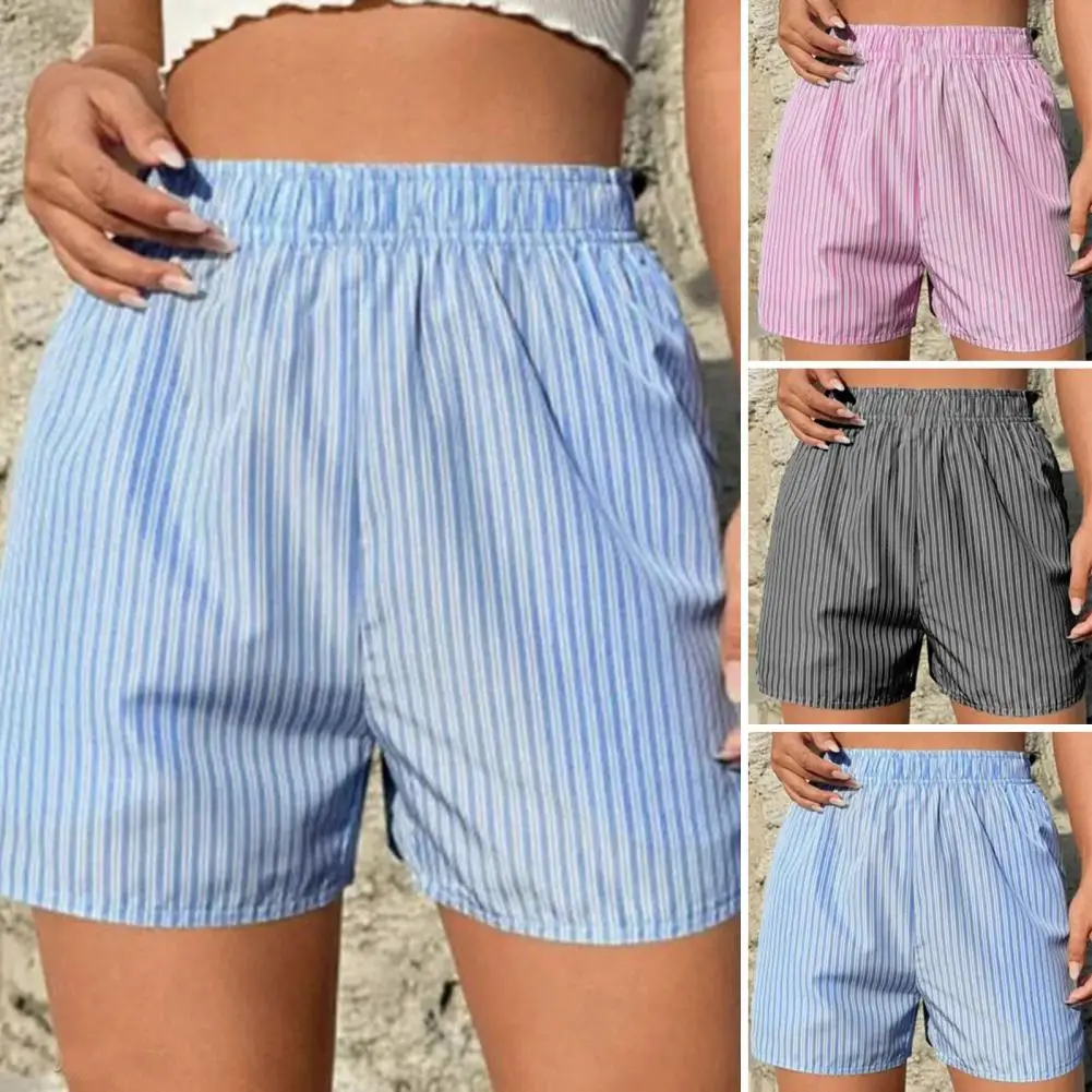 Frauen personal isierte Design Shorts mit hoher Taille stilvolle gestreifte Damen Shorts für lässige Sommer mode Outdoor-Aktivitäten