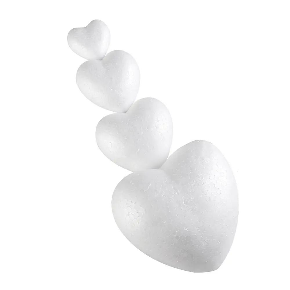 New Heart Foam Mould White Craft Balls Styrofoam Modelling Polystyrene Wedding Decor DIY Ball Party Decoration 6/8.5/10/15cm