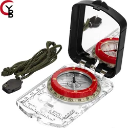 Orienteering Map Compass-Sighting Mirror with Adjustable Declination,Clinometer&LED light for Hiking,Camping,Hunting,Mountaineer