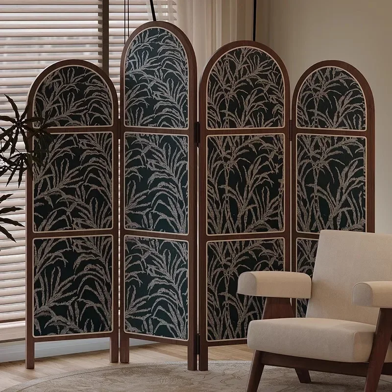 d1 medieval solid wood screen modern simple living room bedside background wall bedroom home foldable shaded entrance