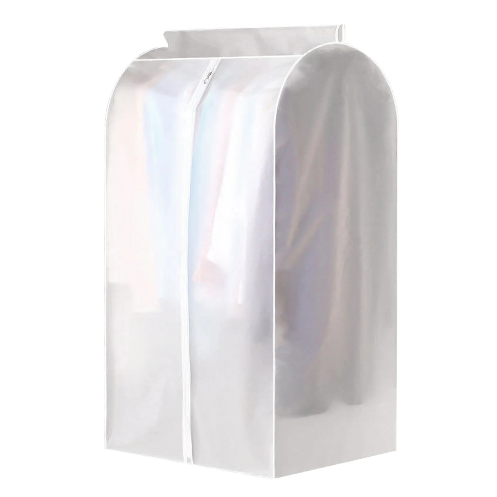 1-5Pcs Garment Clothes Cover Translucent Dress Clothes Clothing Dust Cover Hanging Storage Bag with Full Zipper For Wardrobe