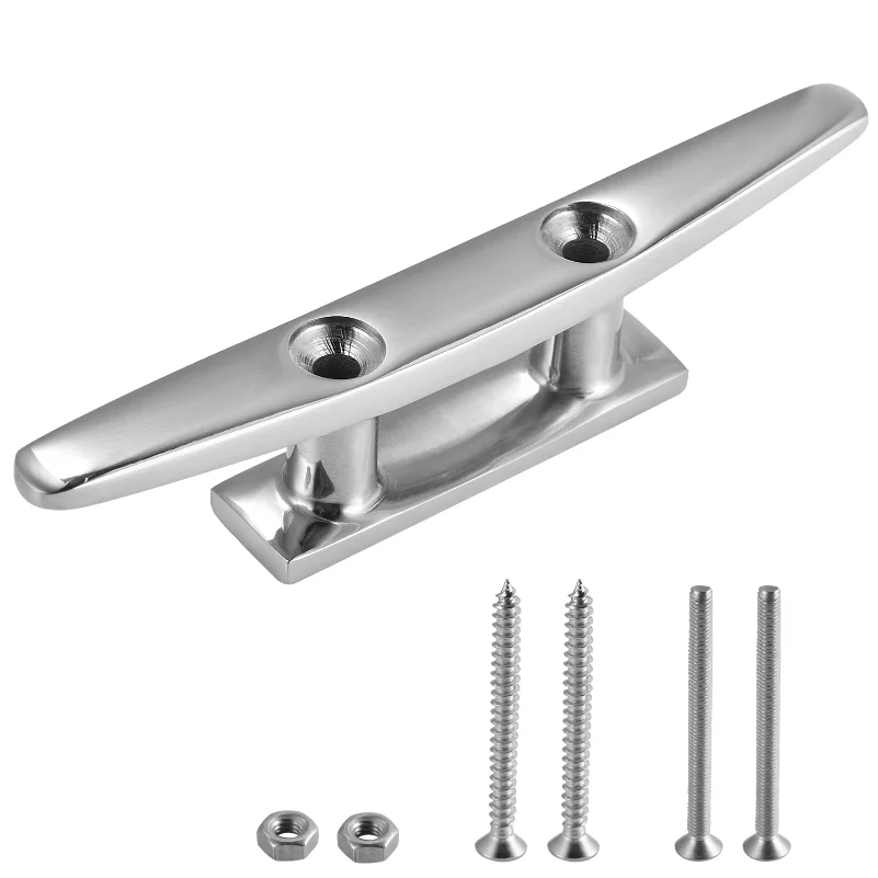 Boat Cleat Open Base Boat Cleat, Dock Cleats 4/5/6/8 inch Dock Cleat 316 Stainless Steel Boat Mooring Accessories