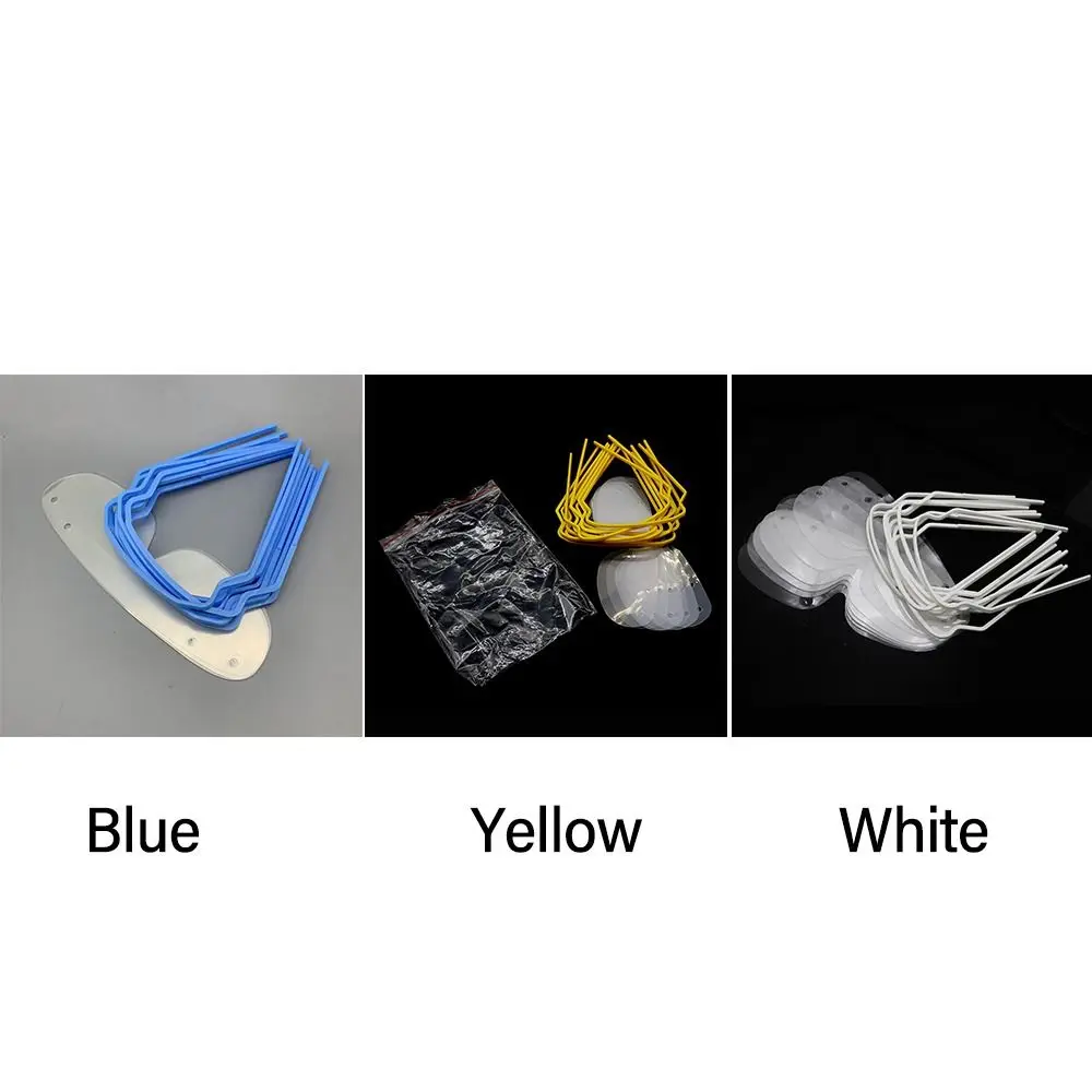 10PCS Multicolor Disposable Protective Goggles Dental Materials Frameless Half Face Shield Anti-spray Anti Fog
