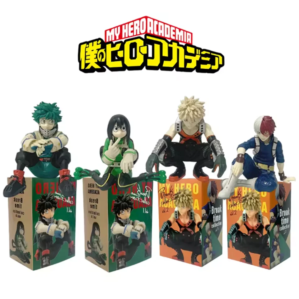 متوفر في المخزون بانبريستو بطلي الأكاديمية Tsuyu Asui/Midoriya Izuku/Bakugou Katsuki/Todoroki Shoto نموذج أنيمي دمى لعبة هدية
