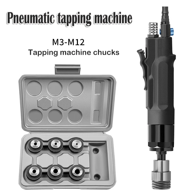 

M3-M12 Pneumatic Tapping Machine 150rpm Handheld Tapping Drill Machine Straight Type Pneumatic Power Thread Tap Drilling Machine