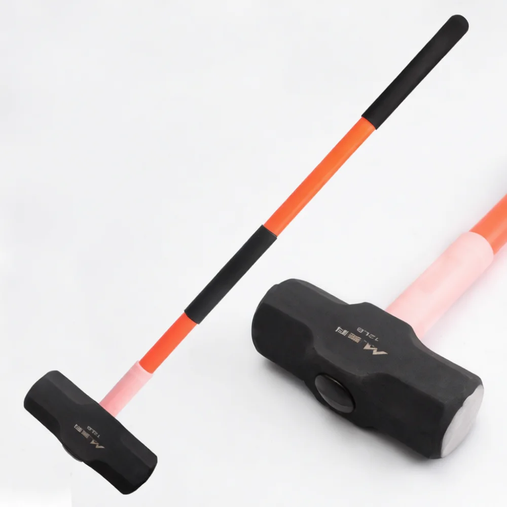 Professional Heavy Duty Octagonal Sledgehammer High Hardness Steel Masonry Tool Shock Absorbing Grip For Wall Renovation