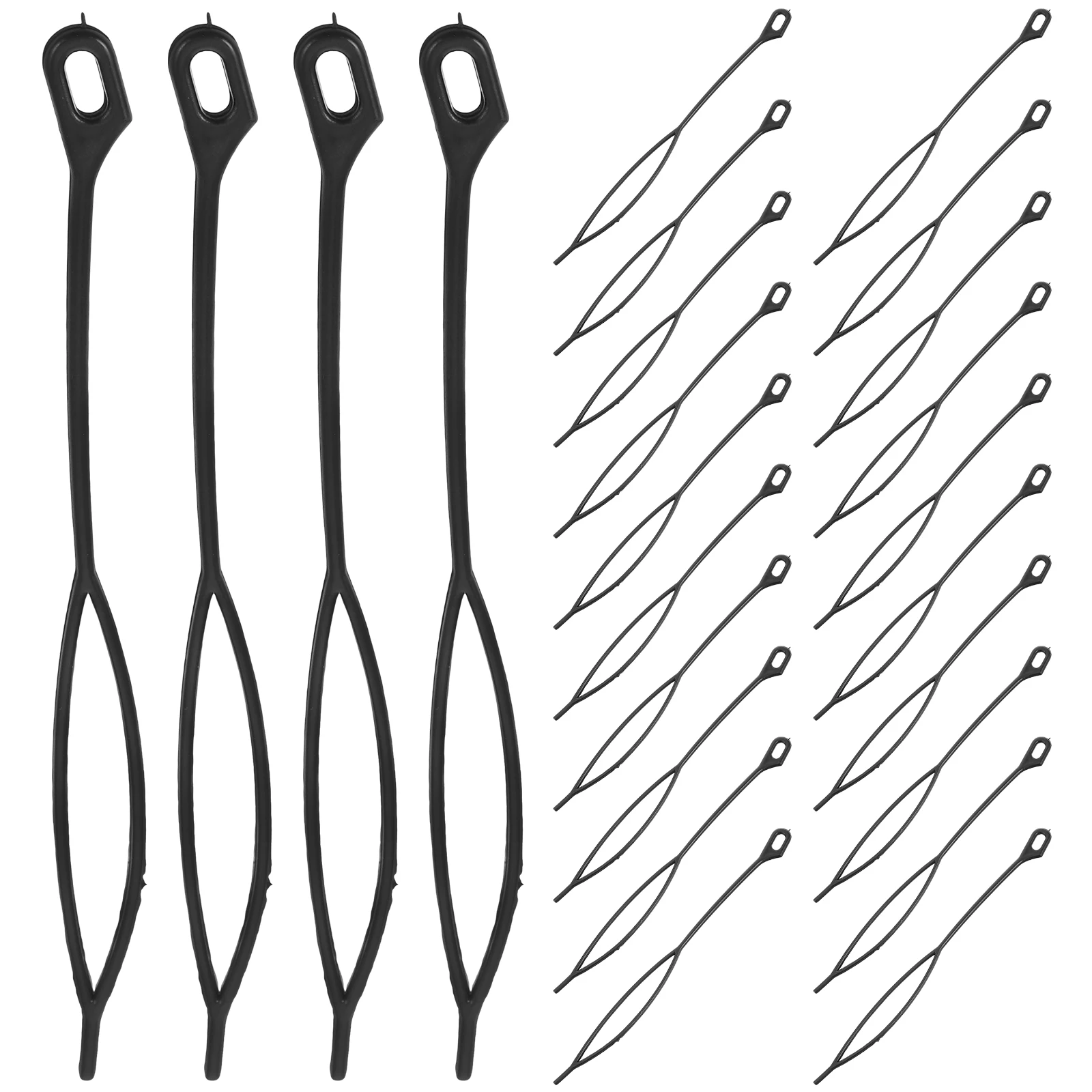 

30pcs Portable Hair Styling Tool Set Plastic Hairpins For Bun Braids Dreadlocks Updo Creation Reusable Crochet Hooks Braid