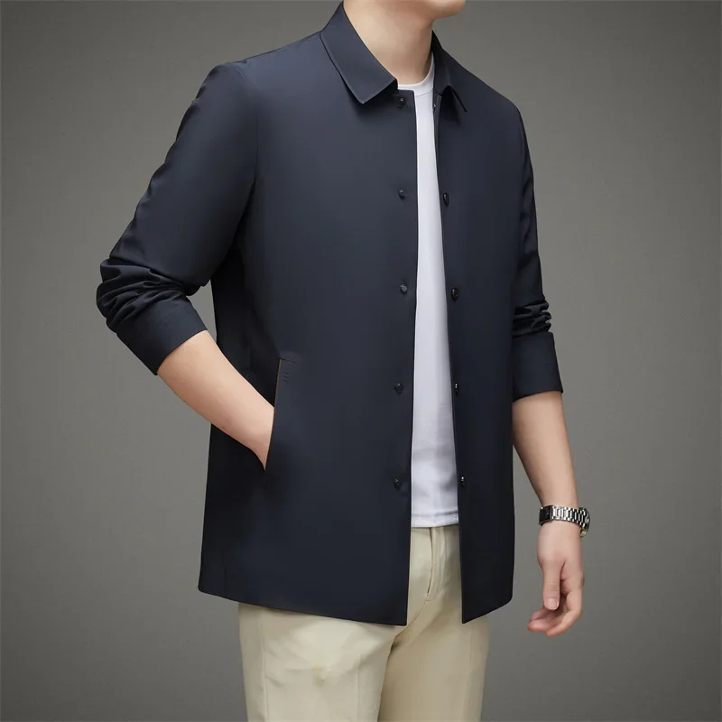 Top Grade Men Business Casual Classic Trench 2023 New Arrival Spring and Autumn Luxury Men's Smart Long Coat Brand Jackets