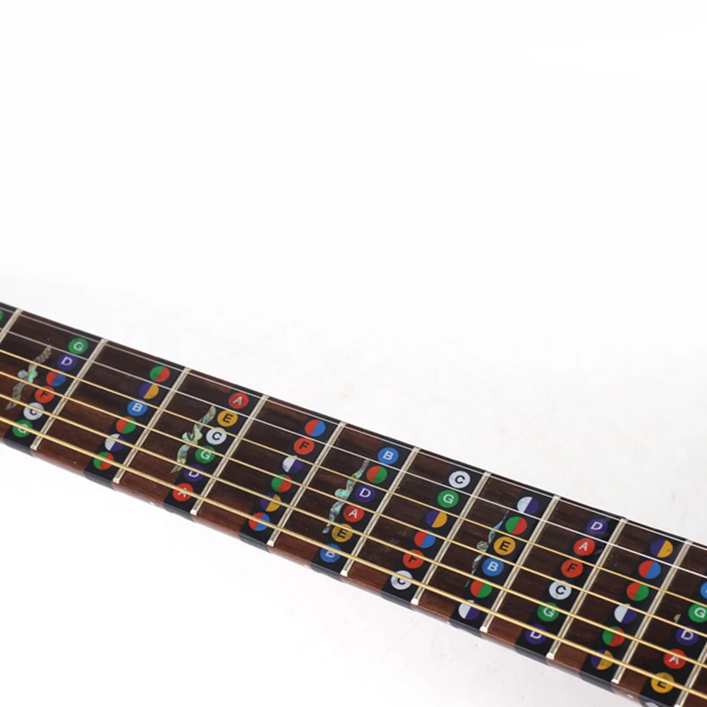 

10Pcs Guitar Fretboard Sticker Black Durable Note Labels Map Decals for Acoustic Electric Guitar Practice Fret Decals Sticker