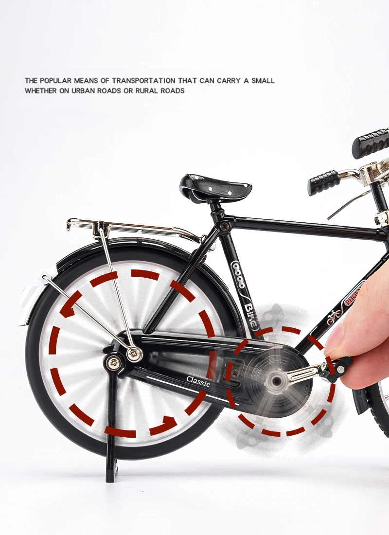 Fai da te assemblare mini modello in lega bicicletta giocattolo simulazione vecchio stile retrò 28 bar bicicletta giocattoli da dito collezione decorazioni per la casa