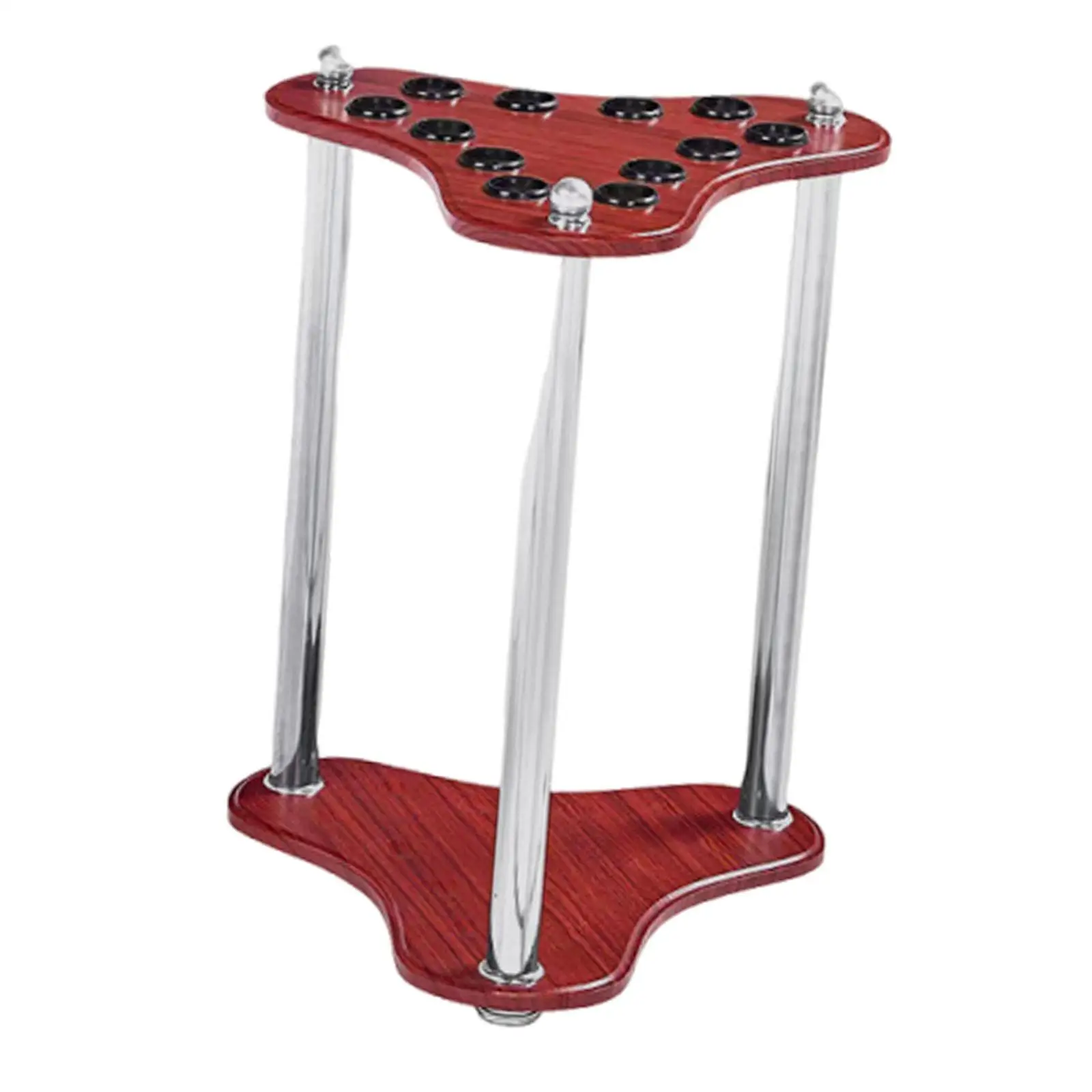 Large Capacity Pool Cue Rack Wood 12 Slot Vertical Billiard Stick Holder for Professional Accessories