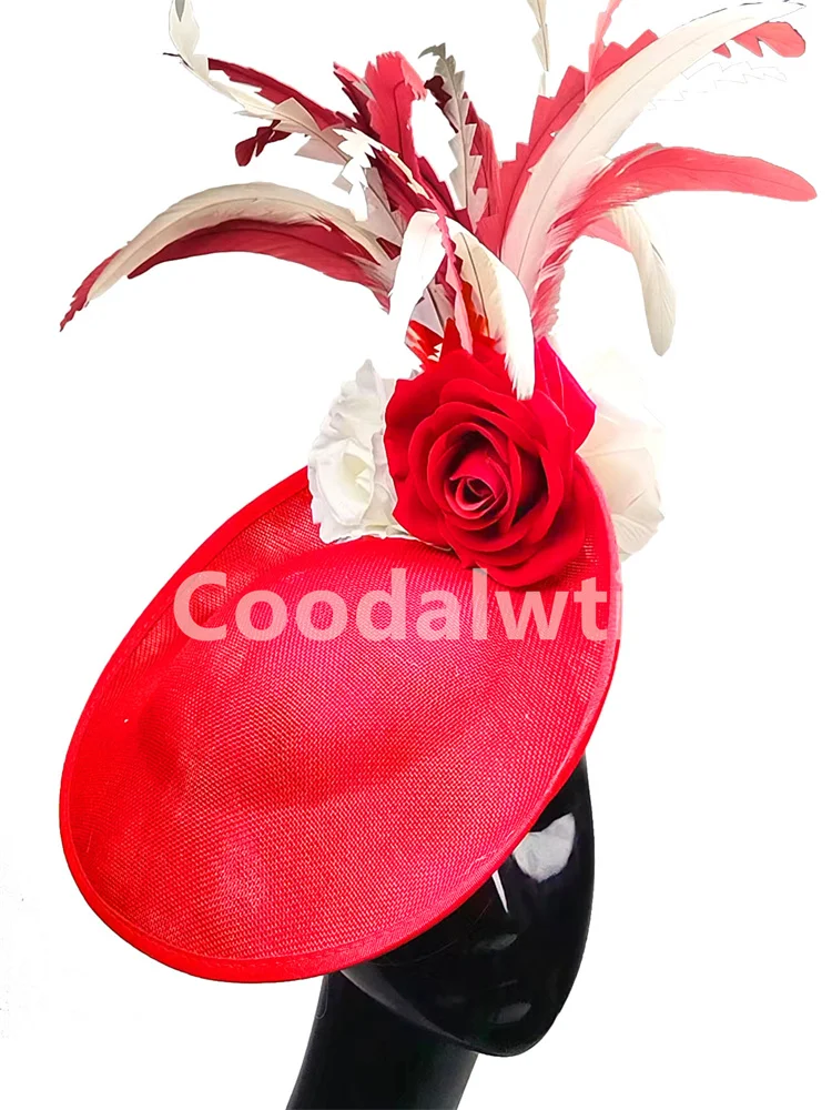 Royal Ascot Flower Fascinator Hat Headpiece Women Wedding Pillbox Fascinators Hat Headband Bride Wedding Party Tea Chapeau Cap