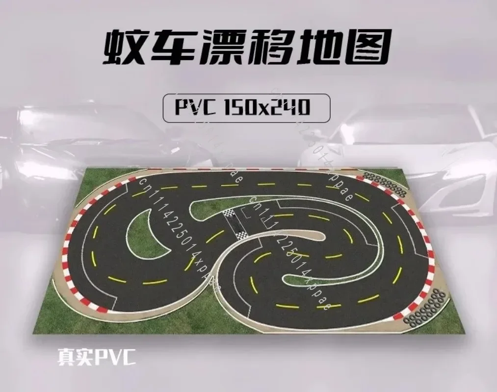 Indoor Hobby Racing Layout Accessory RC Drift Race Track Mat Fit 1/24 1/28 Mini Remote Control Car