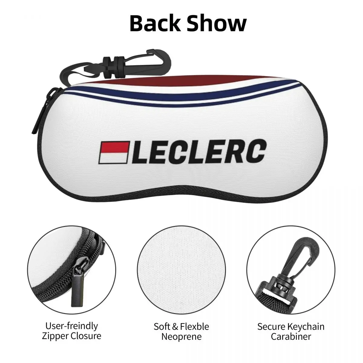 F1 2018 - # 16 ルクレール シェル メガネケース プロテクター サングラス ボックス 女性 男性 ソフト眼鏡バッグ ポーチ