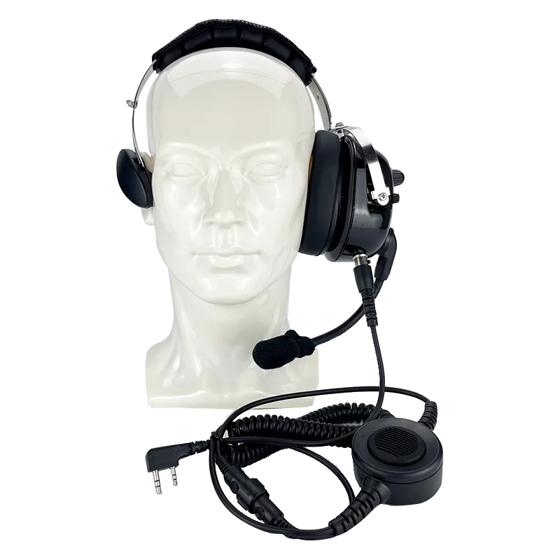 

K16 Heavy-Duty Noise-Canceling Single-Sided Walkie-Talkie Headset Large Transmit Buttons Universal K-Type Connector for Headsets