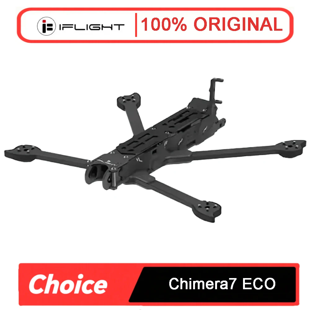 

Комплект рам iFlight Chimera7 ECO с рычагом 6 мм для деталей FPV BLITZ ATF435 Stack (E55S 4-IN-1 ESC) Контроллер полета XING-E 2809
