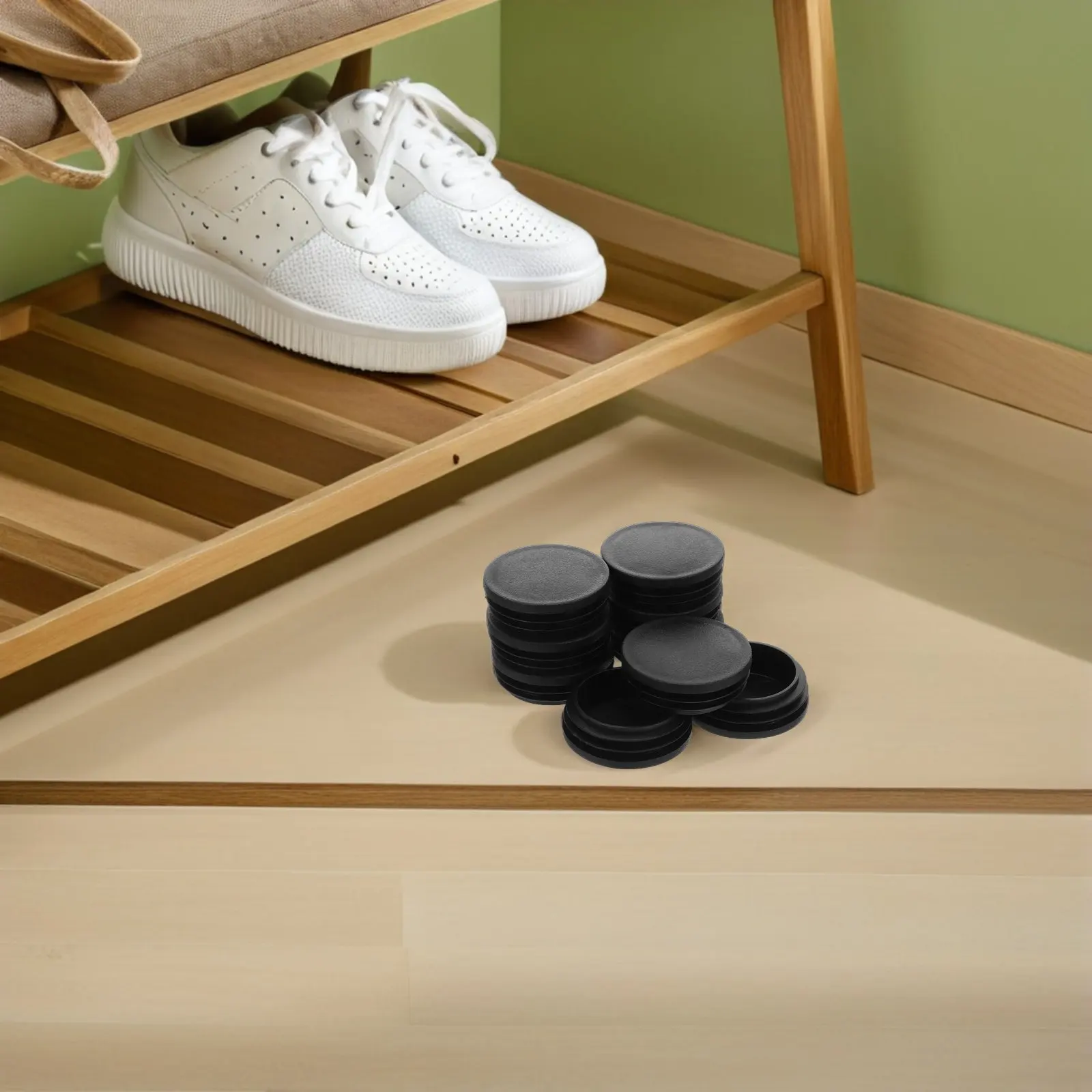 50Pcs Tube Caps Round Plastic Chair Leg End Caps Furniture Feet Protectors Anti-Slip Noise Reduction Stopper for Stool Table Leg