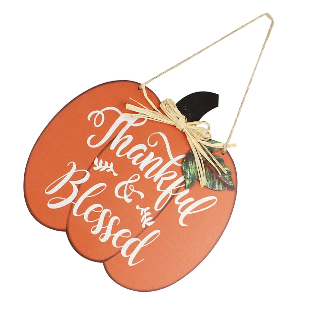 

1pc Pumpkin Decoration Hanging Board Thanksgiving Day Indoor Outdoor Decor For Door Wall Bar Hotel Party Diy Ornament