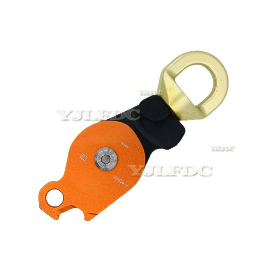 Heavy Duty Aluminum Alloy Single & Double Pulley Climbing Zip Line Tandem Rope Fall Arrest System  universal pulley