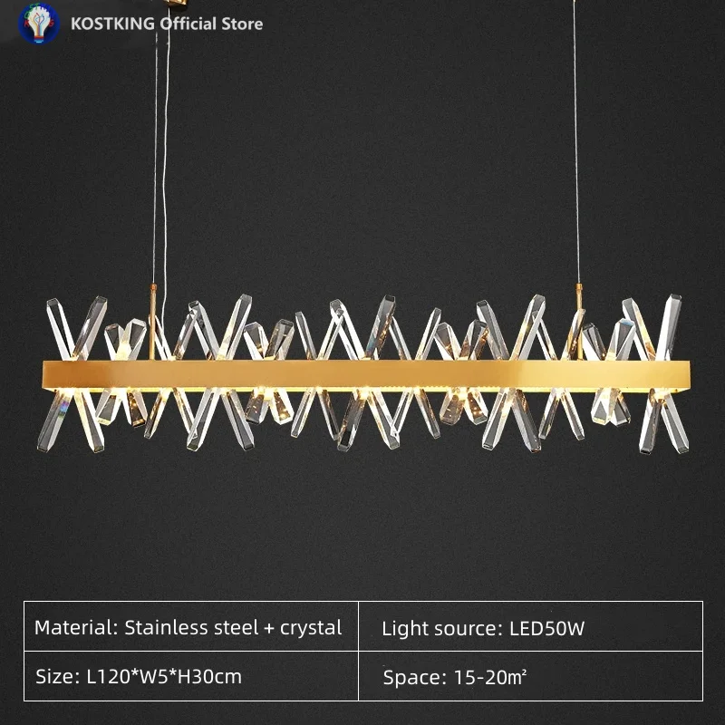 Postmodern Light luxury  Chandelier Nordic Living room  Model room cafe bar Decorate Light simple stainless steel Hanging light