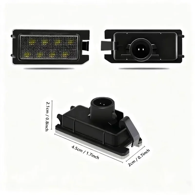 2 قطعة لوحة ترخيص ضوء 12 فولت LED رقم مصباح إشارة الأبيض لمازيراتي ليفانتي 2017 2018 2019 2020 أضواء لوحة ترخيص Led