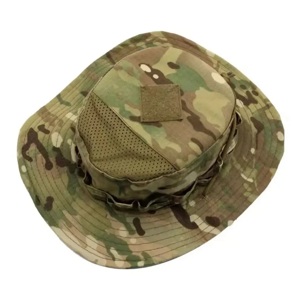 Durable Large Brim Fisherman Hat Sunscreen UV Protection Bucket Benny Hats Foldable Breathable Multicam Fishing Sun Cap Camping