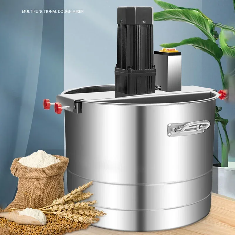 المنزلية 220 فولت خلاط العجين الكهربائية التجارية 8/10/25 كجم التلقائي عجّان المنزلية الصامتة الفولاذ المقاوم للصدأ آلة حشو