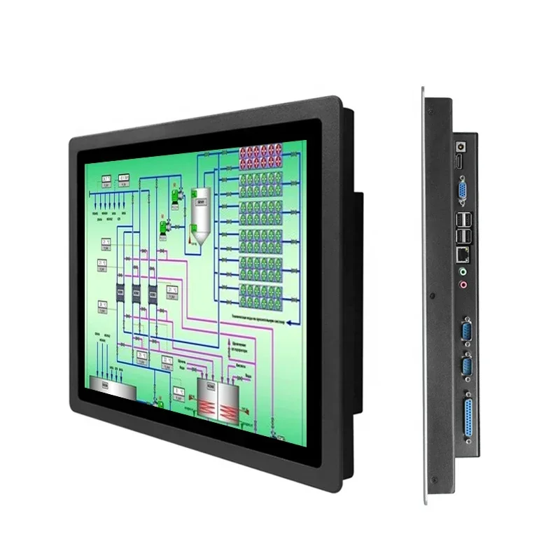 15 Inch All-In-One Fanless Industrial PC RS485/RS232 Capacitive/Resistive Touch VGA I7/I3 Rugged Tablet Industrial Monitoring