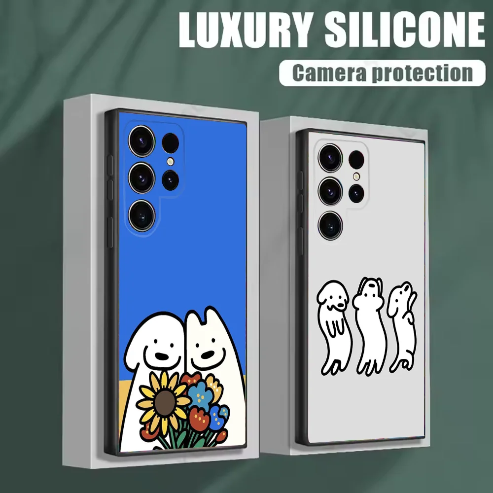 

Cute Matsui Art Phone Case For Samsung S25,S24,S21,S22,S23,S30,Ultra,S20,Plus,Fe,Lite,Note,10 Black Soft Shell