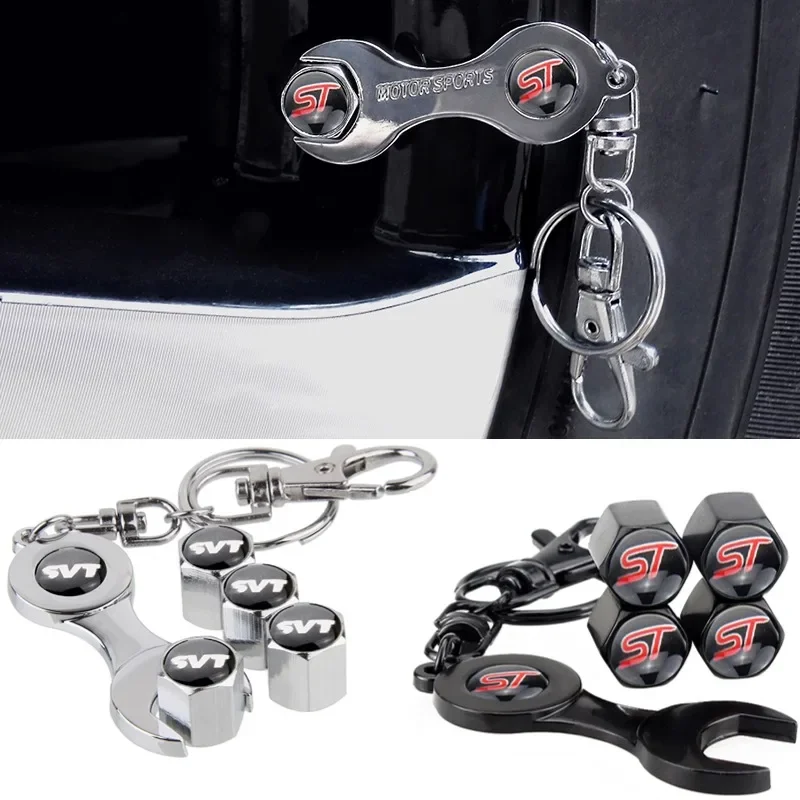 Колпачки для клапанов автомобильных шин с логотипом Ford ST SVT, Mustang, Wolf, Focus, Fiesta, F150, Fusion, Kuga, Mondeo, RANGER, колпачки для колес, аксессуары
