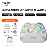 Controlador de juegos inalámbrico Aolion K20 RGB con base de carga efecto Hall Joystick Trigger para Nintendo Switch/PC/NS2/IOS/Android
