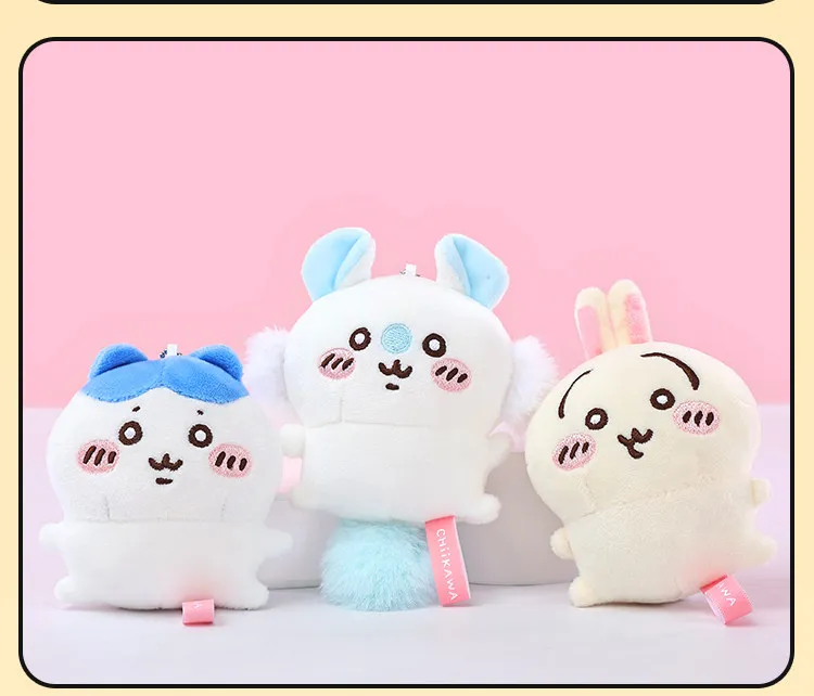 Original Chiikawa Anime Plüschpuppe Kawaii Usachi Schlüsselanhänger Hachiware Schlüsselring Gefüllter Anhänger Rucksack-Ornament Spielzeug Geburtstagsgeschenk – Detail 9